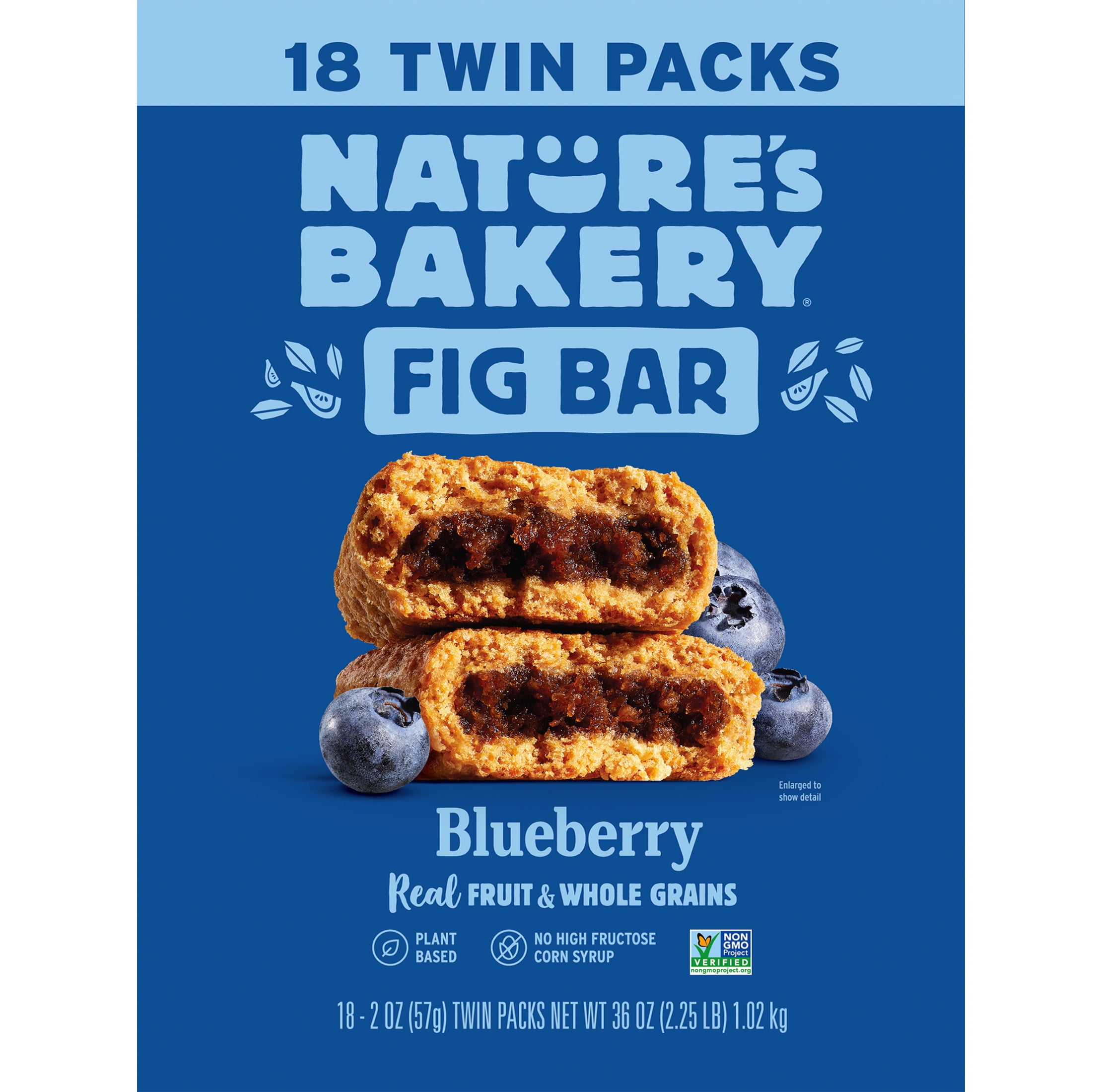 Nature's Bakery, Blueberry Fig Bar, 2 oz, 18 Count - Walmart.com