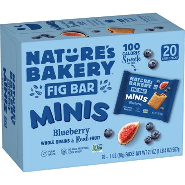 Nature’s Bakery, Blueberry Fig Bar Minis, 1 oz, 20 Count