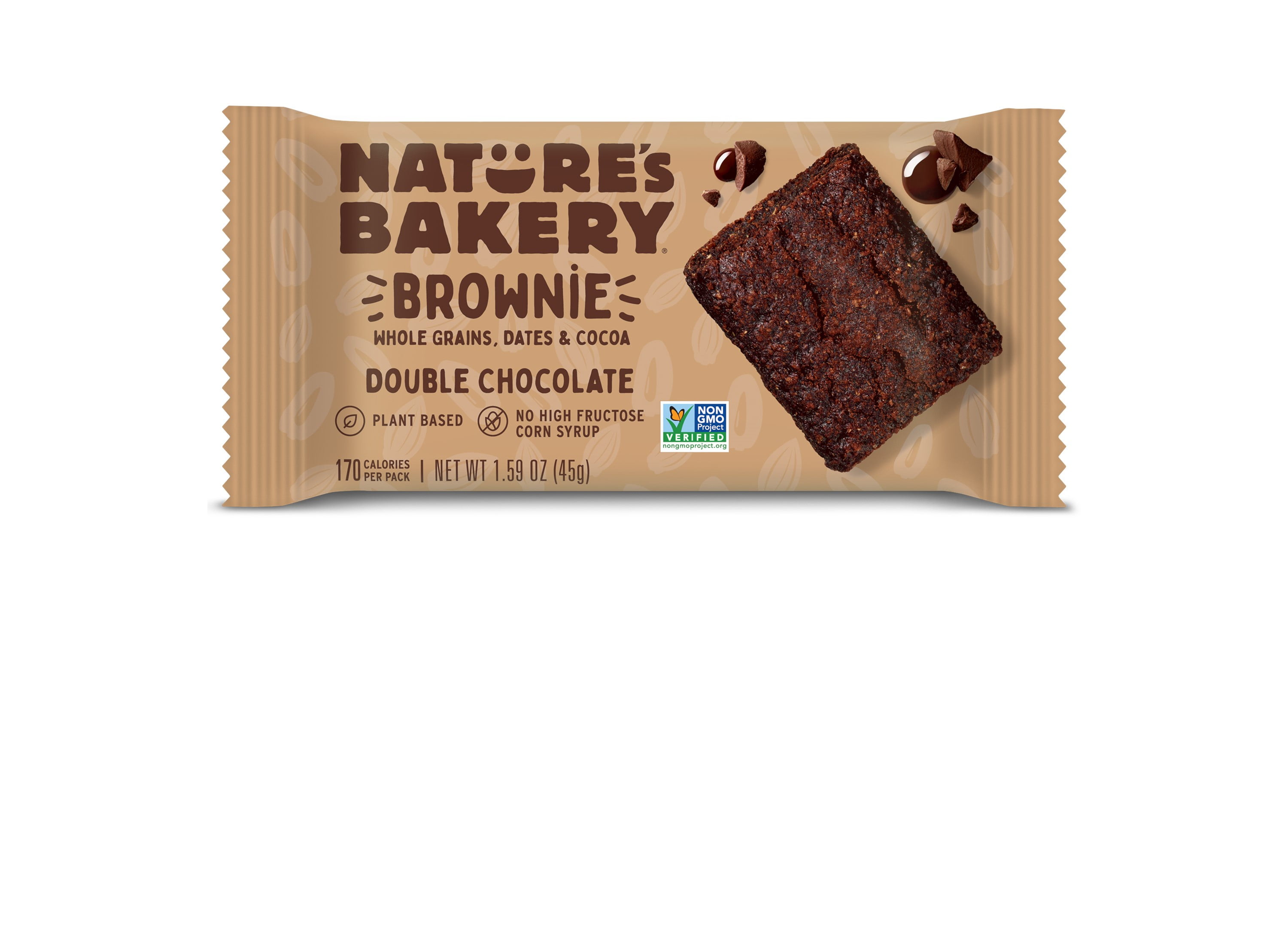 Nature's Bakery Double Chocolate Brownie Snack Bars, 1.59 Oz Each, Wrapper