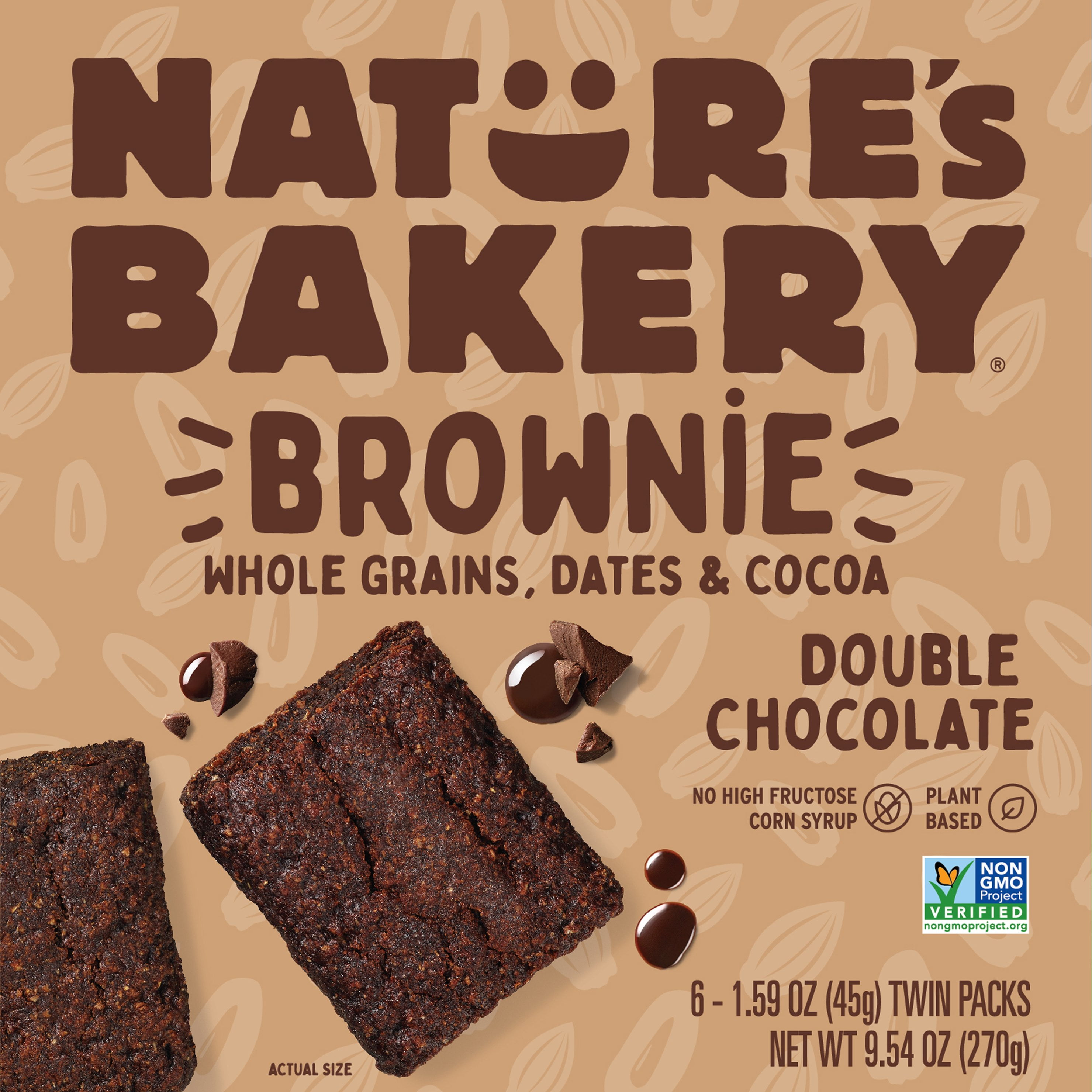 Nature's Bakery Double Chocolate Brownie - 6 ct (Packaging Varies)