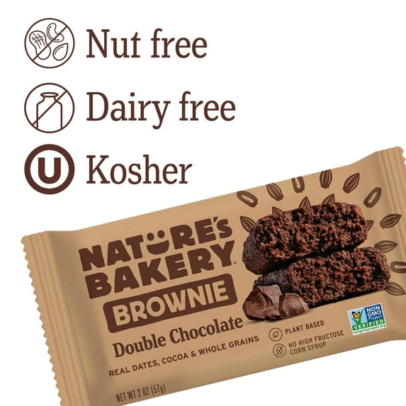 Nature's Bakery Double Chocolate Brownie Bars, 10 Twin Packs