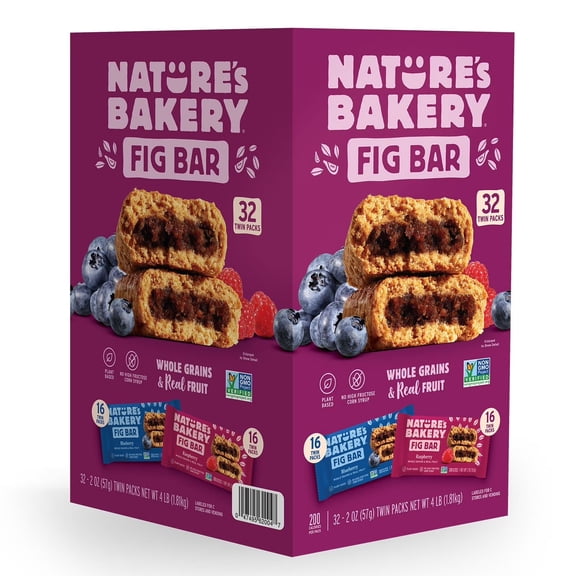 Nature's Bakery Fig Bars, Variety Pack, 2 oz., 32 ct.