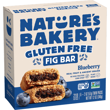 Nature's Bakery, Gluten Free, Blueberry Fig Bars, 6 Twin Packs, 2 oz Each