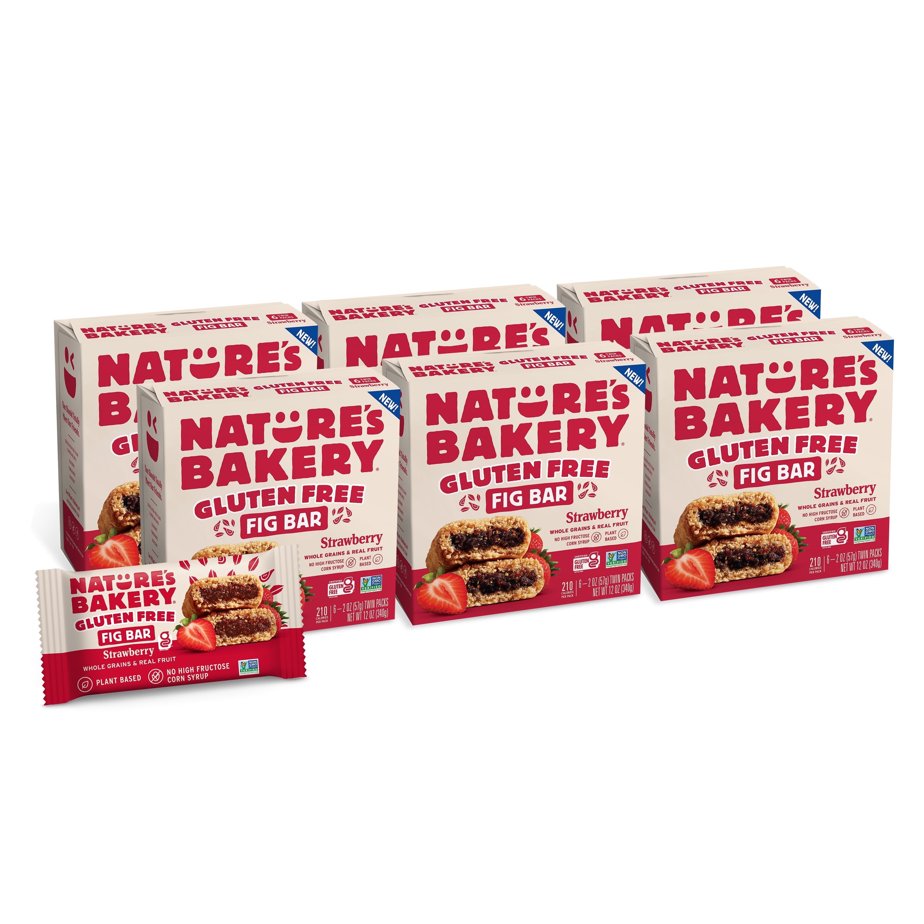 Nature's Bakery Gluten Free Strawberry, 2 oz Snack Bars (36 Ct), Vegan, Non-GMO, Plant-Based