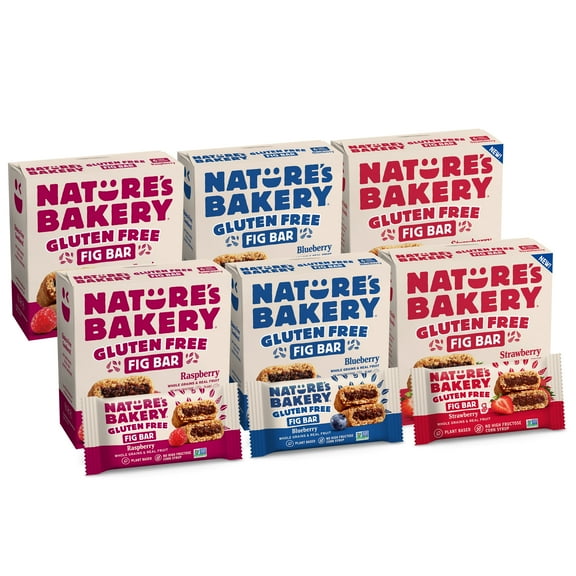 Nature's Bakery Gluten Free Variety Pack, 2 oz Snack Bars (36 Bars), Vegan, Non-GMO, Plant-Based