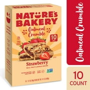 Nature's Bakery, Oatmeal Crumble, Strawberry Breakfast Snack Bars, 1.41 oz, 10 Count