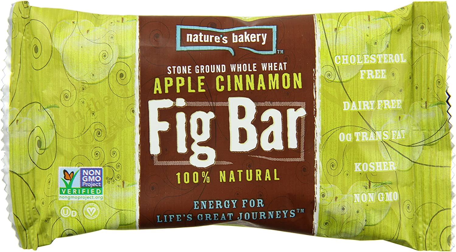 Nature's Bakery Stone Ground Whole Wheat Apple Cinnamon Fig Bars, 12 oz, (Pack of 6)