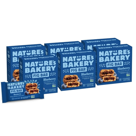 Nature's Bakery Blueberry Fig Bars, 2 oz Snack Bars (36 Ct), Plant-Based, Vegan, Non-GMO