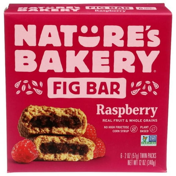 Nature's Bakery Whole Wheat Raspberry Fig Bars 6 Twin Packs 2 oz Pack of 2