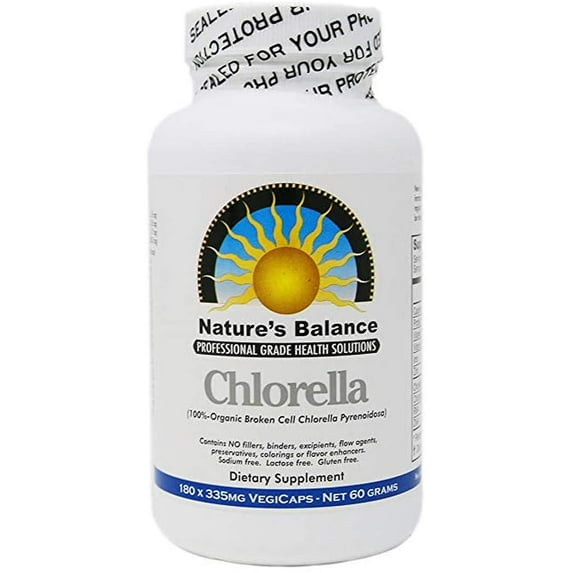 Nature's Balance Chlorella 335mg, Antioxidant and Immune Health, 180 Vegetarian Capsules
