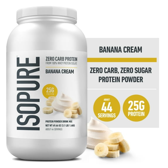 Nature's Best Isopure Zero Carb Protein - Banana Cream 25 g protein 3 lbs Pwdr