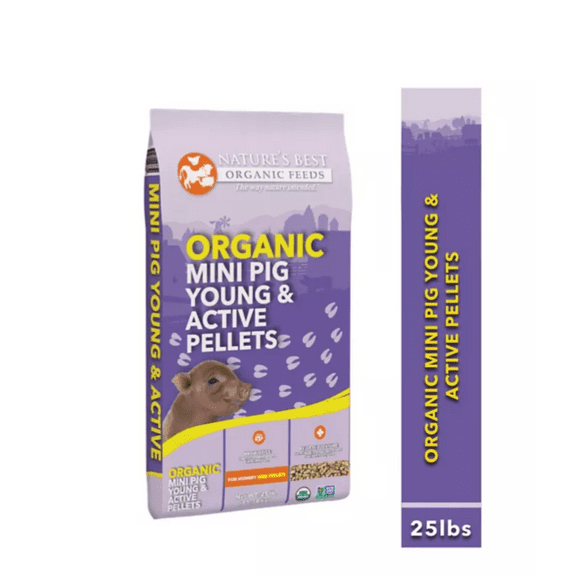 Nature's Best Organic Pelleted Mini Young and Active Pig Feed, 25 lb. Bag