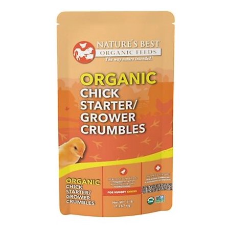Nature's Best Organic SP512C Chick Starter/Grower Crumbles in 5 Pounds Package