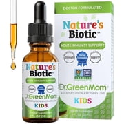 Dr. Green Mom Natures Biotic Kids Herbal Supplement for Boys & Girls - Immune Support Drops with Echinacea & Goldenseal for Toddlers & Infants