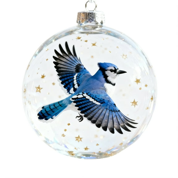Nature's Bird Crystal Ornaments Set For Christmas Trees Commemorative Gifts Room Decor, Handcrafted Exquisite Craftsmanship With Lifelike Bird Motifs, Christmas Baubles As