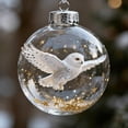 thumbnail image 1 of Nature’s Birds Crystal Glass Ornament , Hummingbird Christmas Ornament, Cardinal Ornaments for Xmas Tree Memorial Gifts, Clear Plastic Christmas Balls for Room Decor, Holiday Ornaments, 1 of 1
