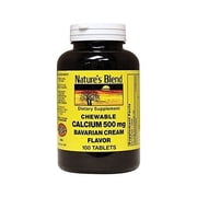 Natures Blend Calcium Chewable Bavarian Cream 500 mg 100 Tabs