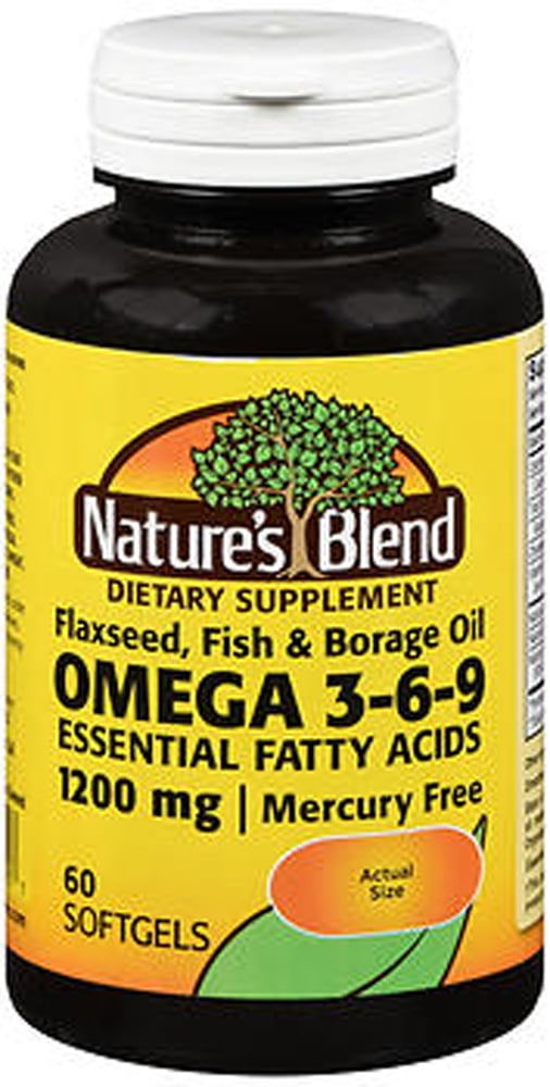Nature's Blend Flaxseed, Fish & Borage Oils 1200 mg 60 Softgels