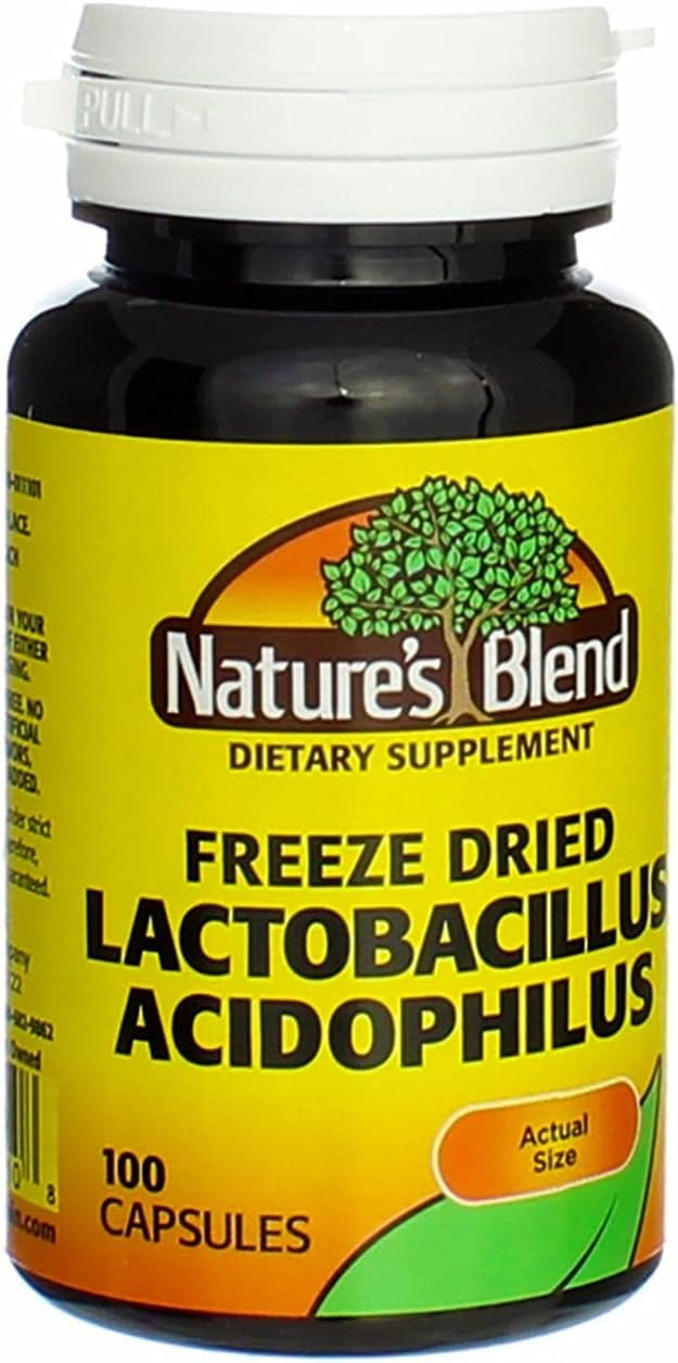 Nature's Blend Freeze Dried Lactobacillus Acidophilus Gluten Free, 100 ct