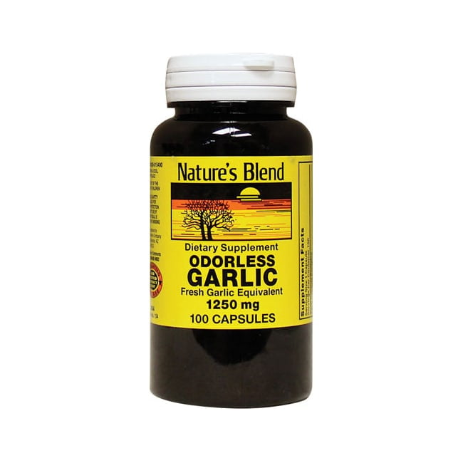 Nature's Blend Garlic Odorless 1250mg, Tablets, 100ct