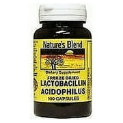 Natures Blend Lactobacillus Acidophilus Freeze Dried Capsules, 100 Ct 2 Pack