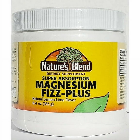 Nature's Blend Magnesium Fizz-Plus Lemon-Lime Flavor 6.4 oz Powder