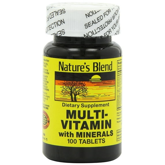 Nature's Blend Multivitamin with Minerals Tablets, 100 Ct
