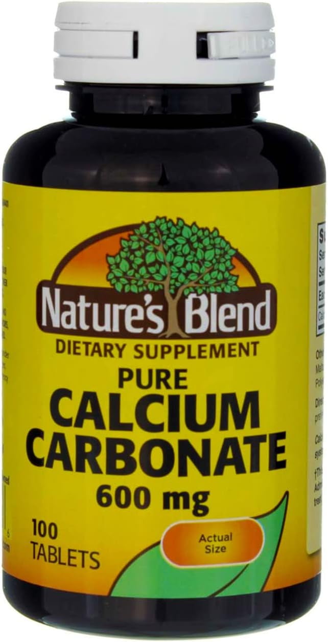 Nature's Blend Pure Calcium Carbonate Supplement - Promotes Strong ...