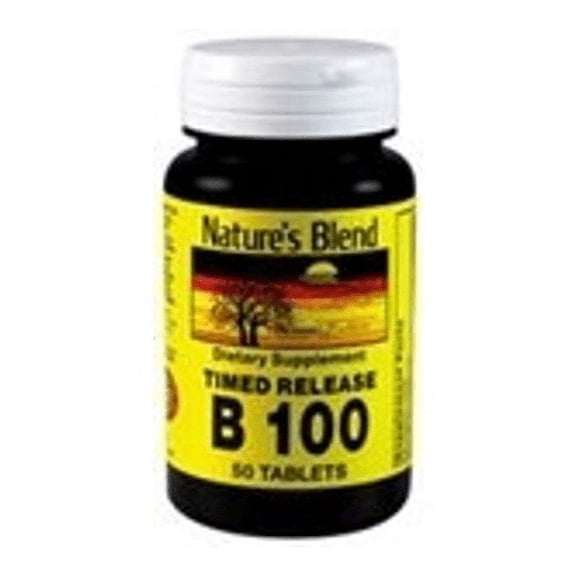 Nature's Blend Timed Release Essential Energy Nutrient B-100 Complex, 50Ct