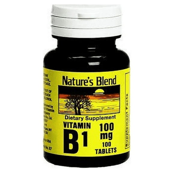 Nature's Blend Vitamin B-1 100mg Body Immunity Essential Nutrient, 100ct