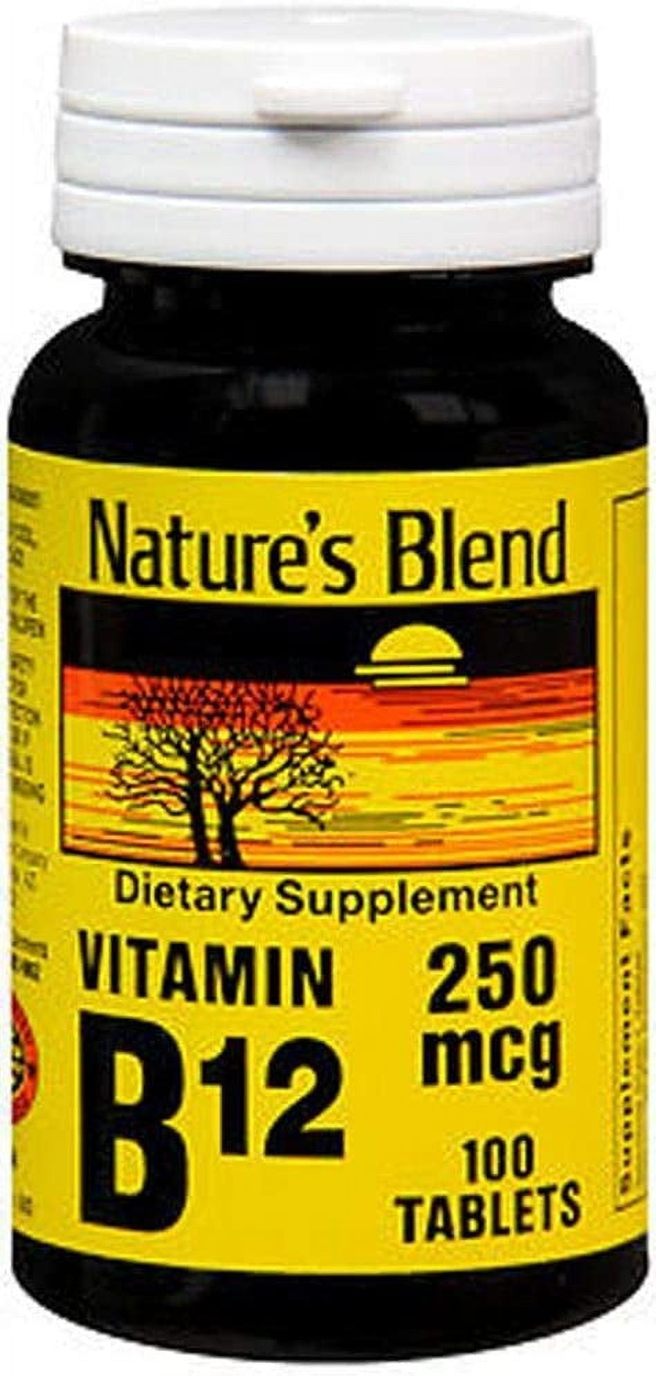 Nature's Blend Vitamin B12 250 mcg Tablets 100 Ct Energy Gummies B