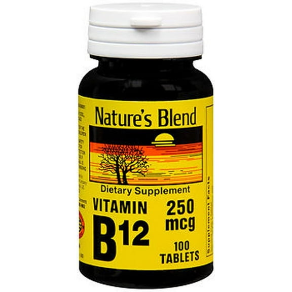 Nature's Blend Vitamin B12 250 mcg Tablets - 100 ct
