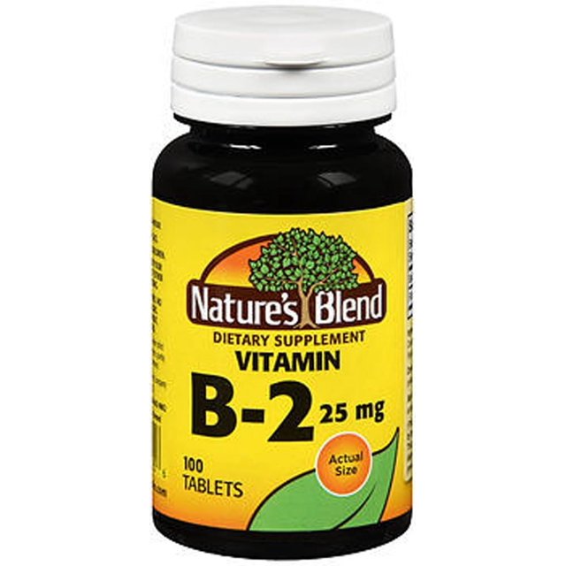 Nature's Blend Vitamin B2 25 mg Tablets 100 ct
