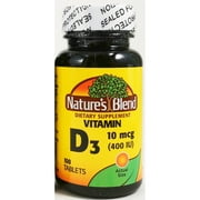 Nature's Blend Vitamin D 400 IU Tablets, 100 Count