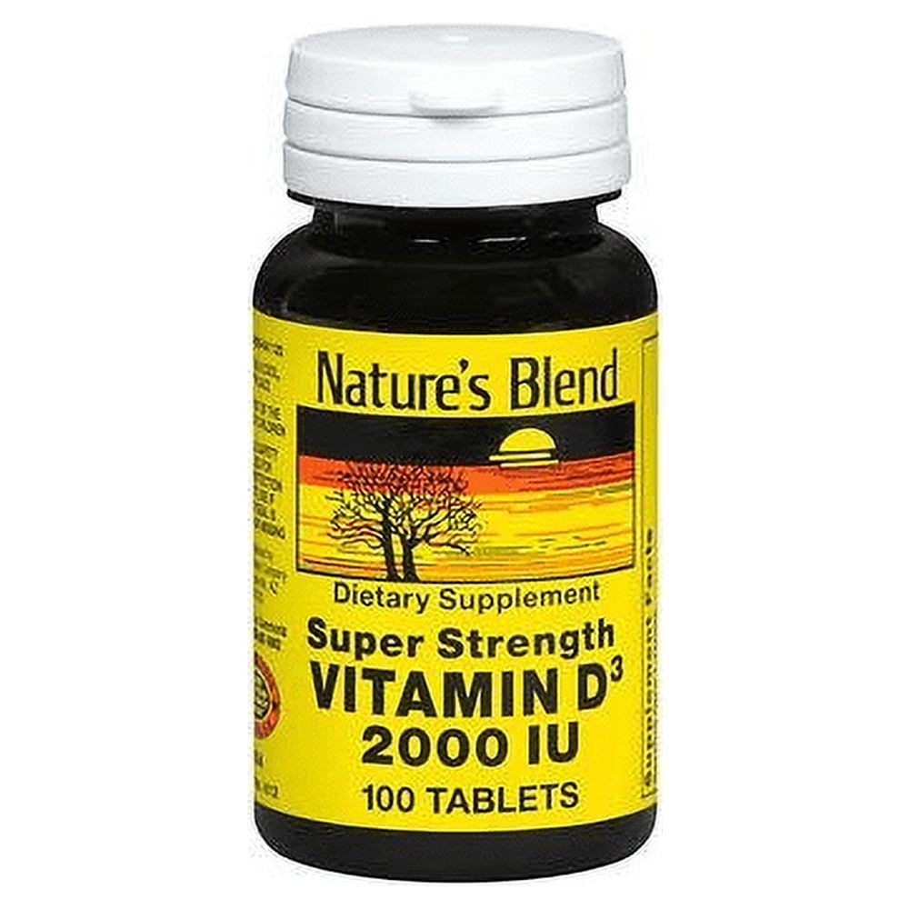 Nature's Blend Vitamin D3 2000 IU Super Strength - 100 Tablets, Pack of 5