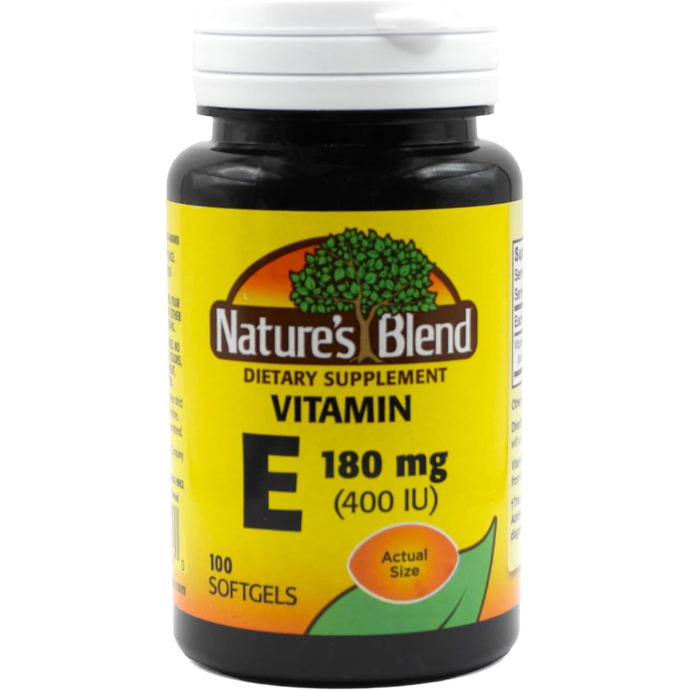 Nature's Blend Vitamin E Softgels, 400 IU, 100 Count