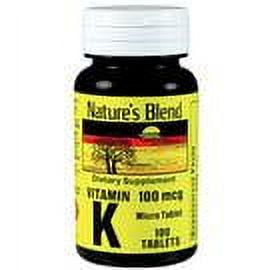 Nature's Blend Vitamin K1 100 mcg - 100 Tablets