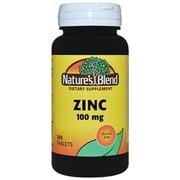 Natures Blend 180 Zinc Gluconate 100 mg Each