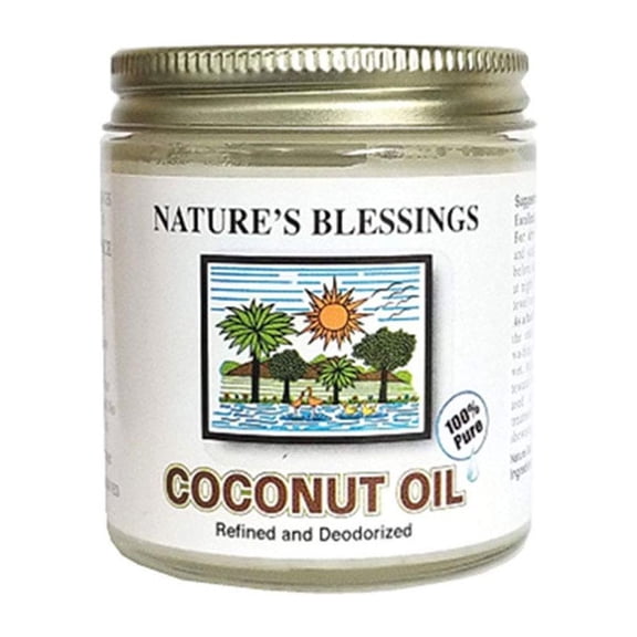 Nature's Blessings 100 Pure Coconut Oil, 3.88 Oz., Pack of 12