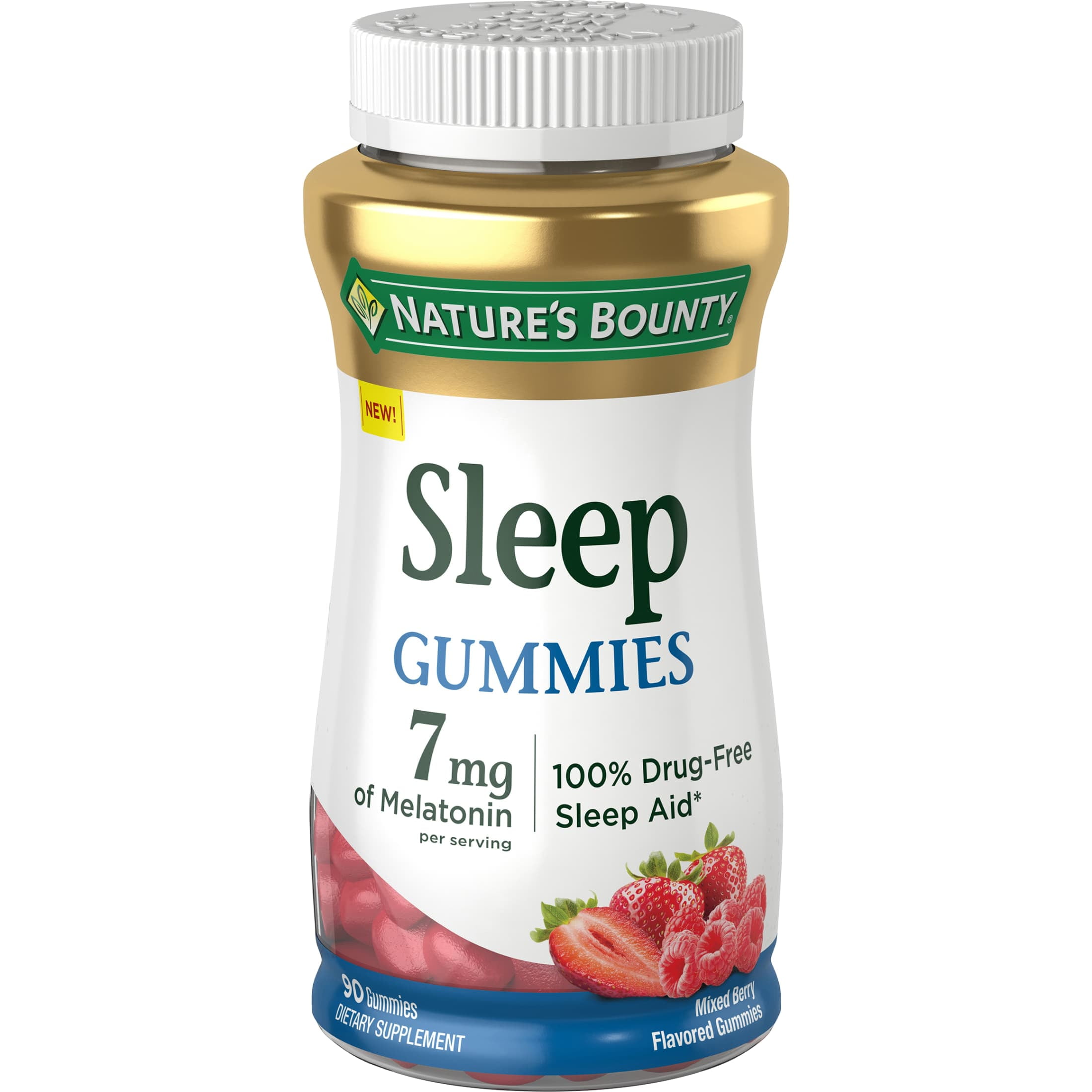 Nature's Bounty 7 mg Melatonin Gummies, Mixed Berry, 90 Count