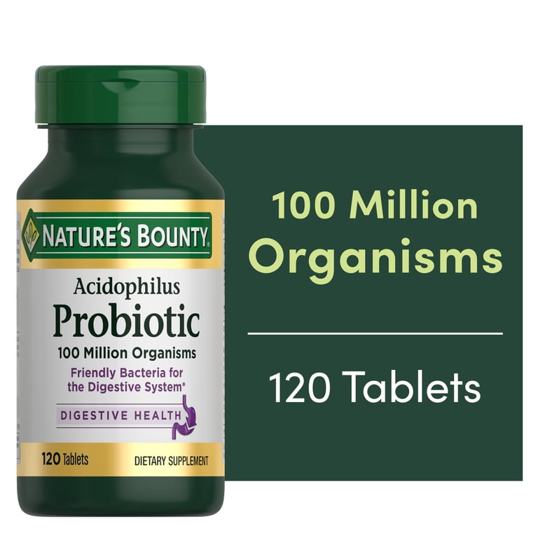 Nature’s Bounty Acidophilus Probiotic Supplement, 120 Tablets