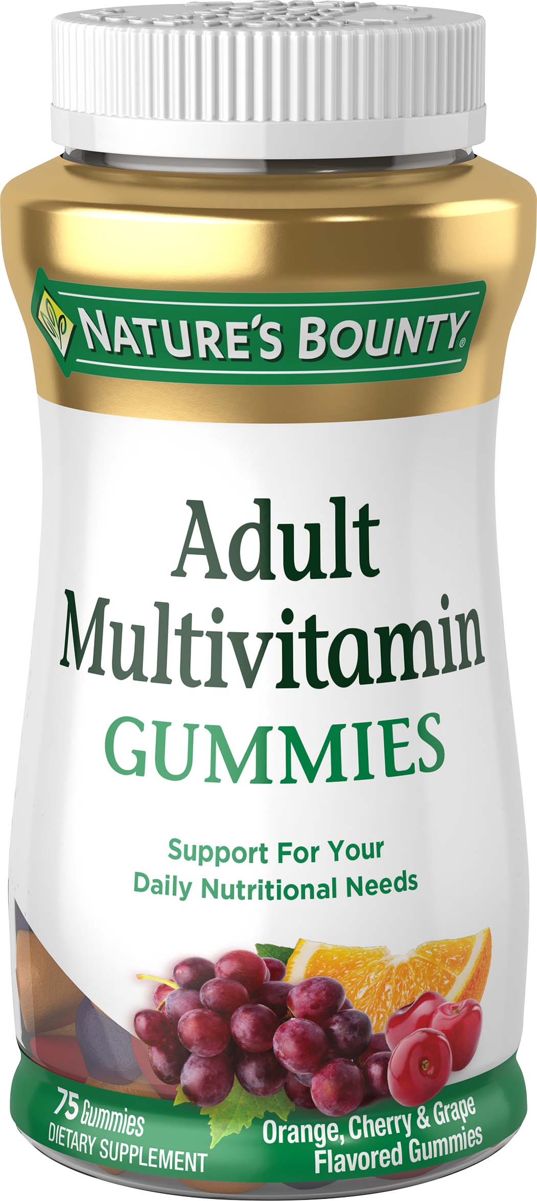 Nature's Bounty Adult Multivitamin Gummies, Multi-Flavored Vitamins, 75 Ct - image 1 of 7