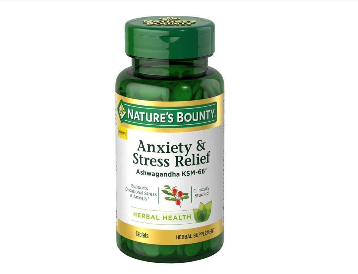 Nature's Bounty Stress Relief Supplement with Ashwagandha KSM-66 ...