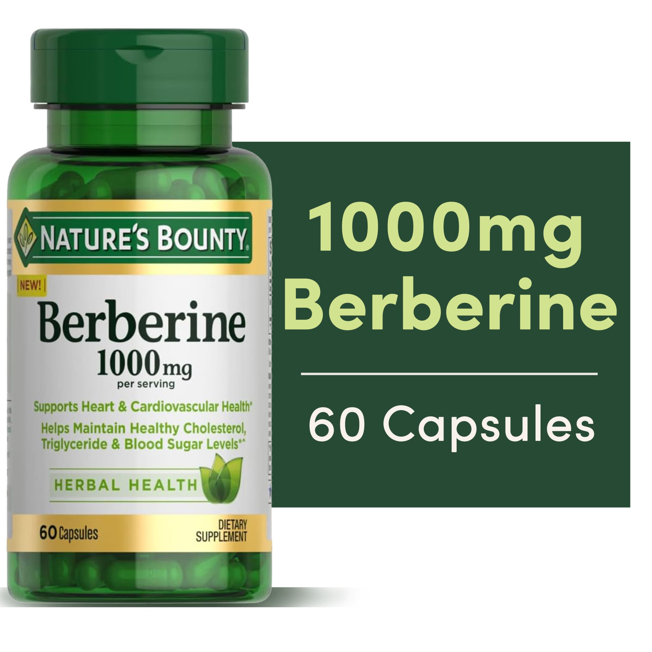 Nature s Bounty Berberine 1000mg Capsules Heart Health Cholesterol Nature s Bounty Berberine 1000mg Capsules Heart Health Cholesterol