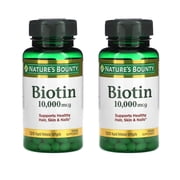 Natures Bounty Biotin 10,000 mcg, Rapid Release Softgels 120 ea Pack of 2