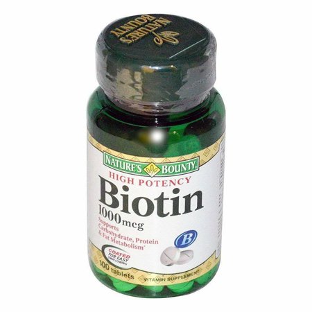 Nature's Bounty Biotin 1000 mcg Vitamin Supplement Tablets 100 ea (Pack of 3)