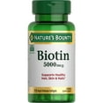 thumbnail image 1 of Nature's Bounty Biotin Softgels, 5000 mcg, 72 Ct, 1 of 7