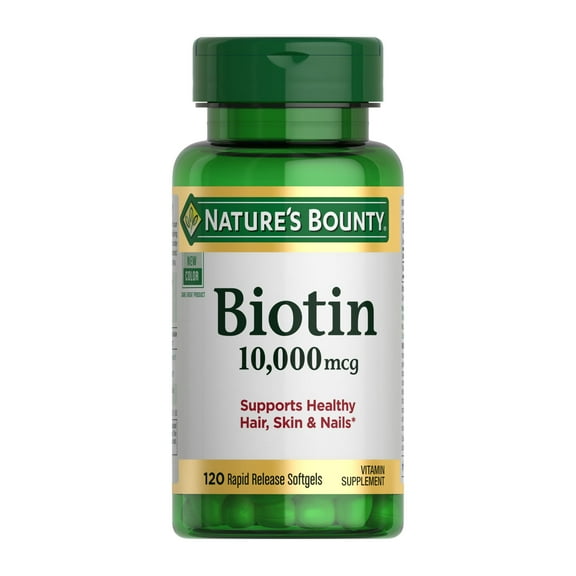 Nature’s Bounty Biotin Supplement, 10000mcg, 120 Rapid Release Softgels