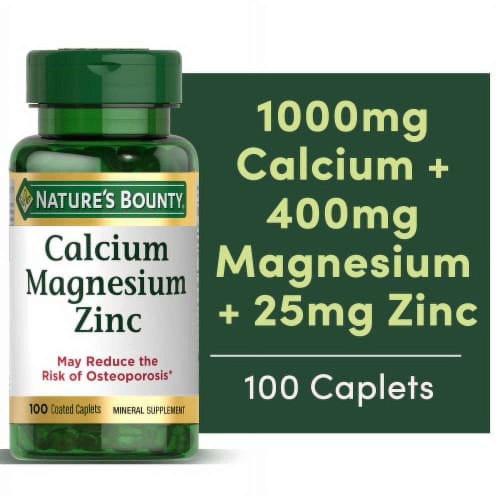 Nature's Bounty CalciumMagnesiuimZinc Immune Support & Bone Health Caplets
