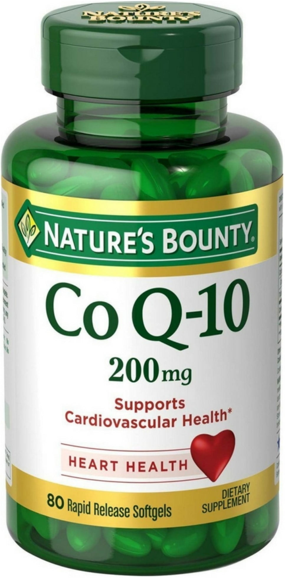 Nature's Bounty Co Q-10 Extra Strength 200 mg Softgels 80 ea (Pack of 2)
